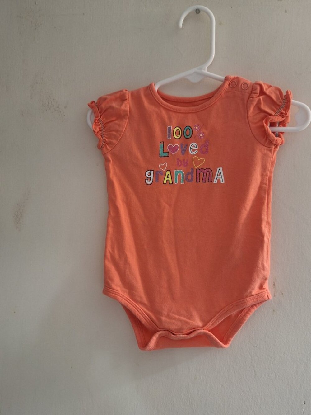 100% loved by grandma onesie